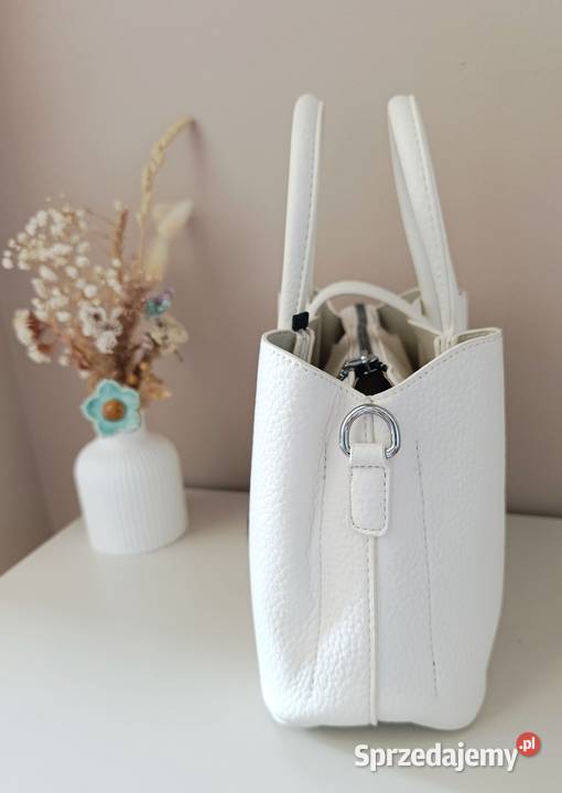 Torebka do ręki ecru z portfelem prezent na 17cm Żabiczyn