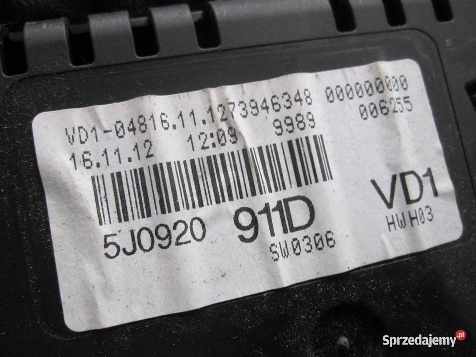 SKODA FABIA II licznik zegary 5J0920911D ANGLIK Liczniki i zegary świętokrzyskie