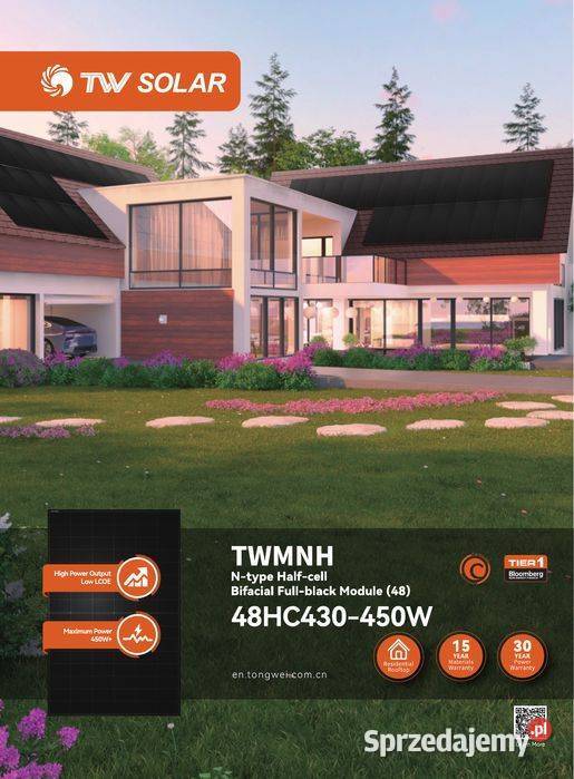 TW Solar 440W TWMNH48HC440 Bifacial Glassglass