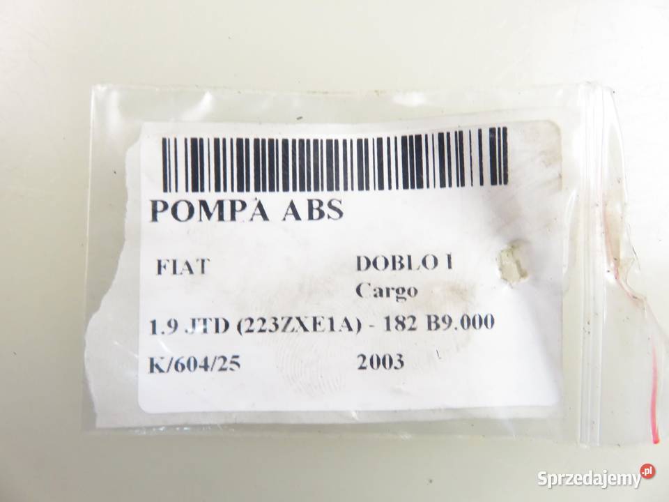 POMPA ABS FIAT DOBLO I Cargo 10094916023 małopolskie