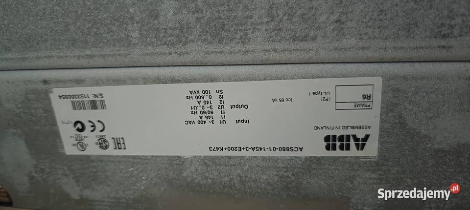Falownik ABB ACS880 01 145A 3 E200 k473 145A Wiązów sprzedam