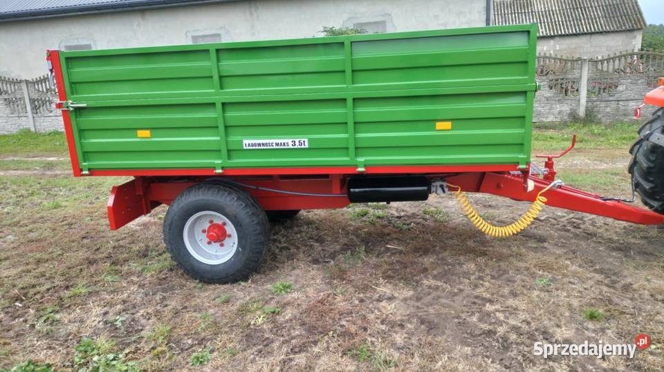 Przyczepa wywrotka jednoosiowa nieuszkodzony Przyczepy rolnicze Łuków