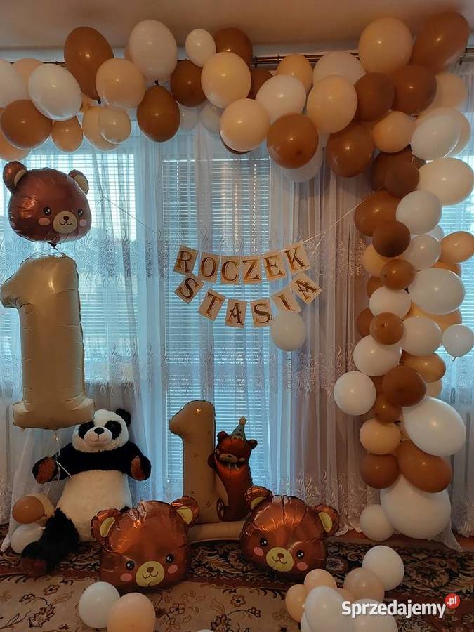 Dekoracyjne balony foliowe 3 girlanda roczek