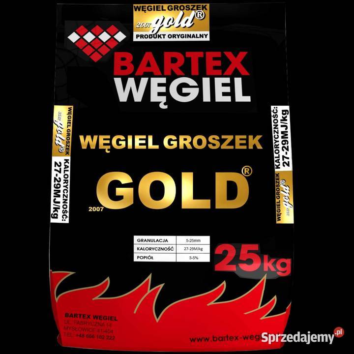 Węgiel groszek workowany Bartex Gold dostawa Środa Śląska sprzedam