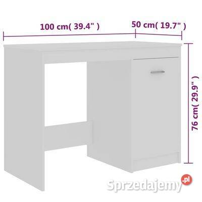 vidaXL Biurko białe 100x50x76 materiał Warszawa