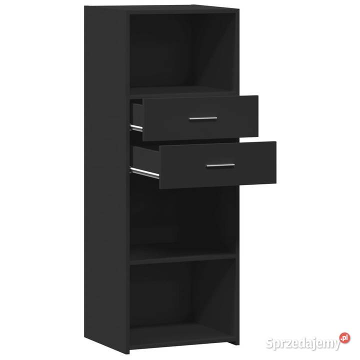 Wysoka szafka czarna 45x425x124 materiał Warszawa