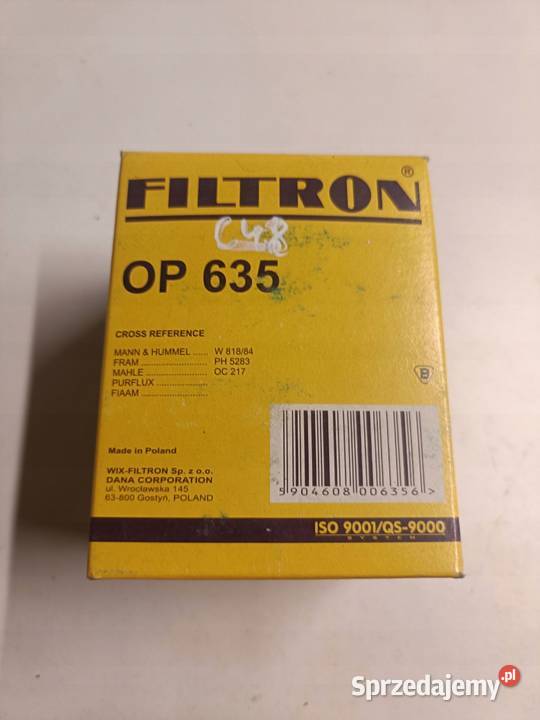 FILTR OLEJU Suzuki Vitara I 16 16V OP635 Rudka