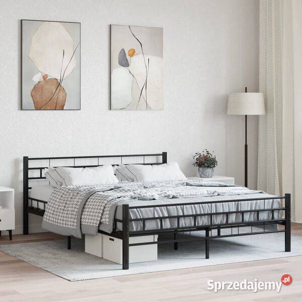 vidaXL Rama łóżka czarna stalowa 160 x 200 Warszawa