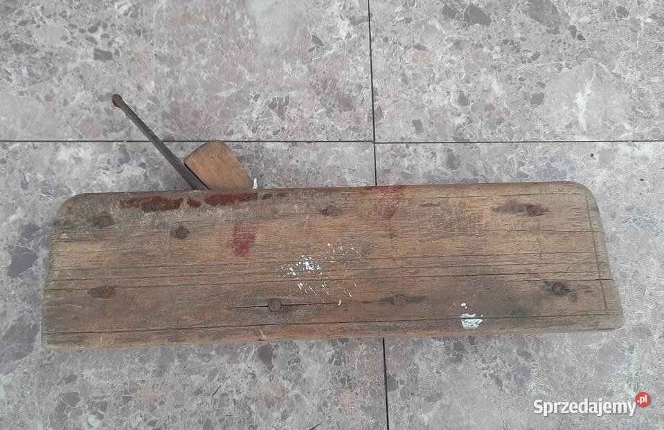 Stary drewniany strug hebel ostrze 22mm B064 pomorskie Tczew