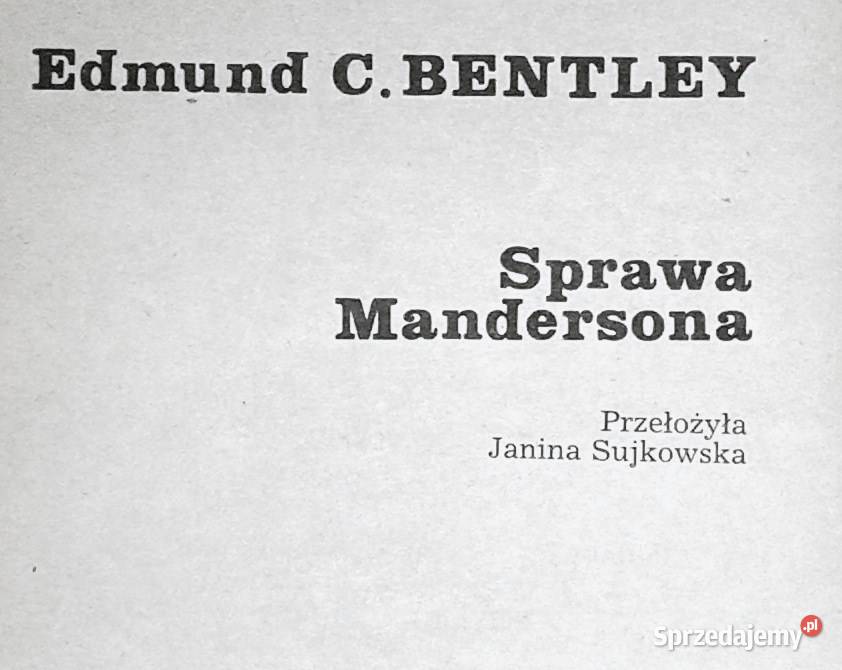 Sprawa Mandersona Edmund C Bentley Chełm