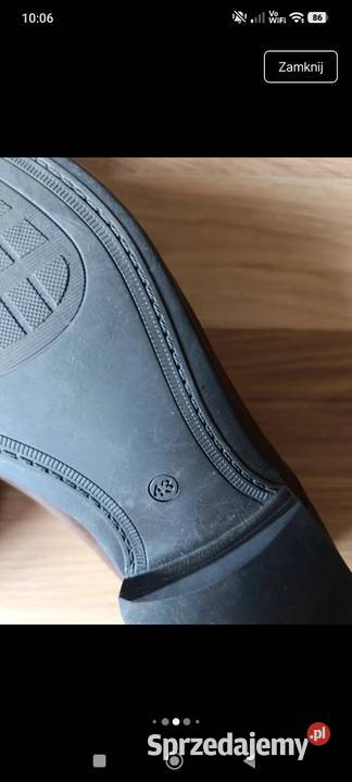 Garnitur szary Wiliński buty skórzane lakierki Rozmiar L łódzkie
