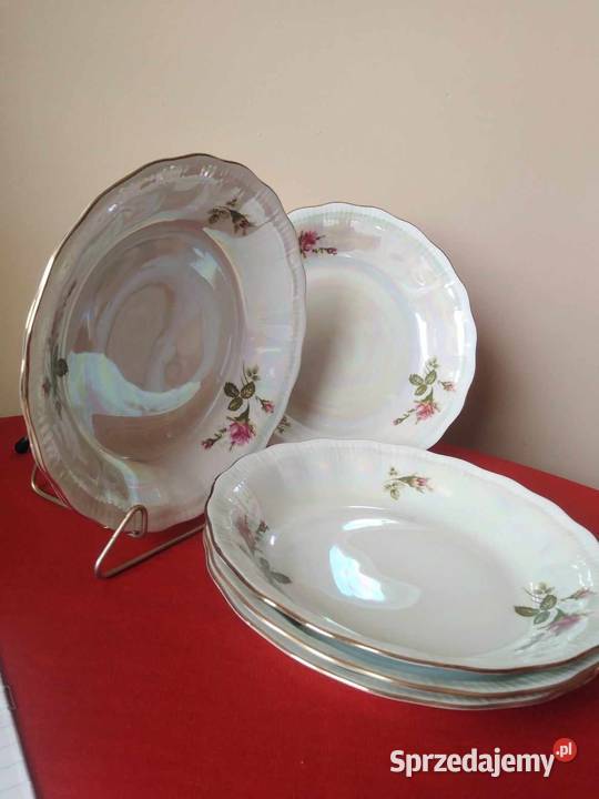 Talerze Głębokie Róża tęczowa