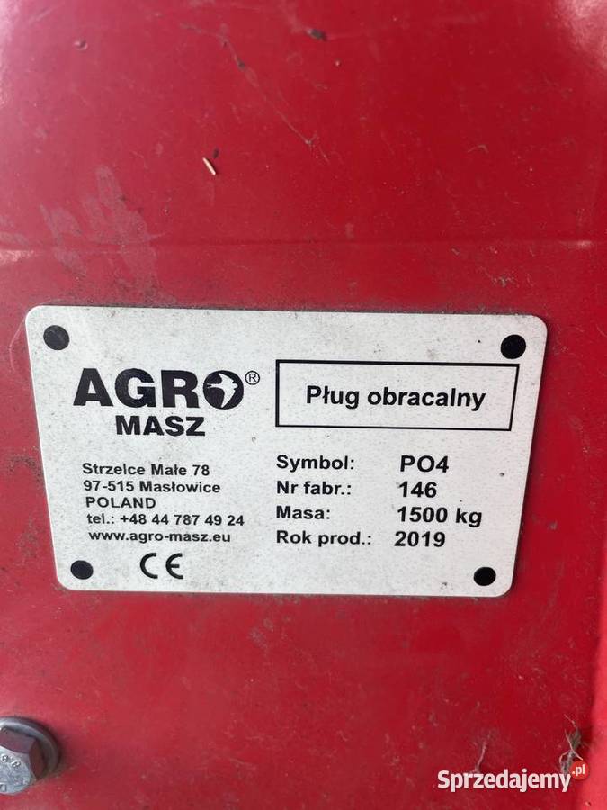 Agro Masz 4 resor pług obrotowy Łowicz