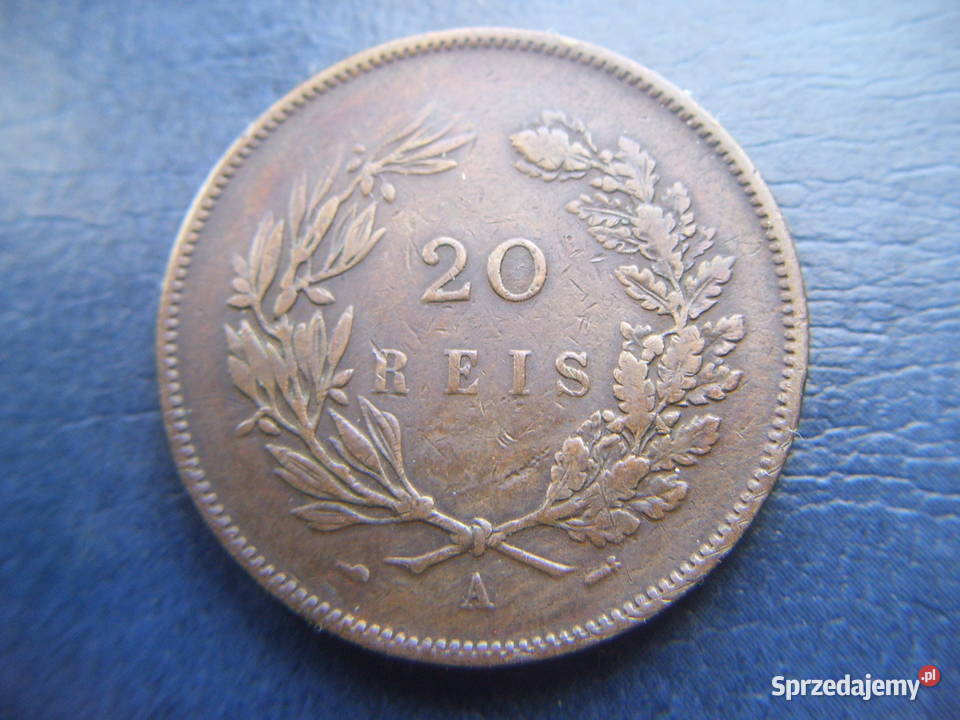 Stare monety 20 real 1891 Portugalia Lesko