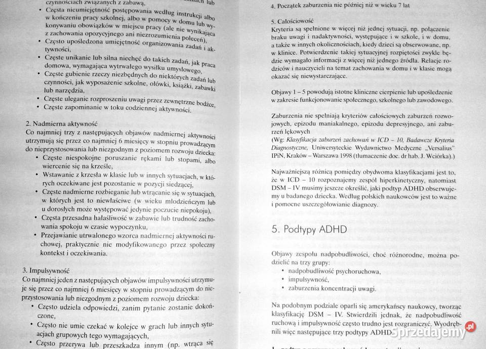 Program pracy z dzieckiem z objawami ADHD Anna lubelskie Chełm sprzedam