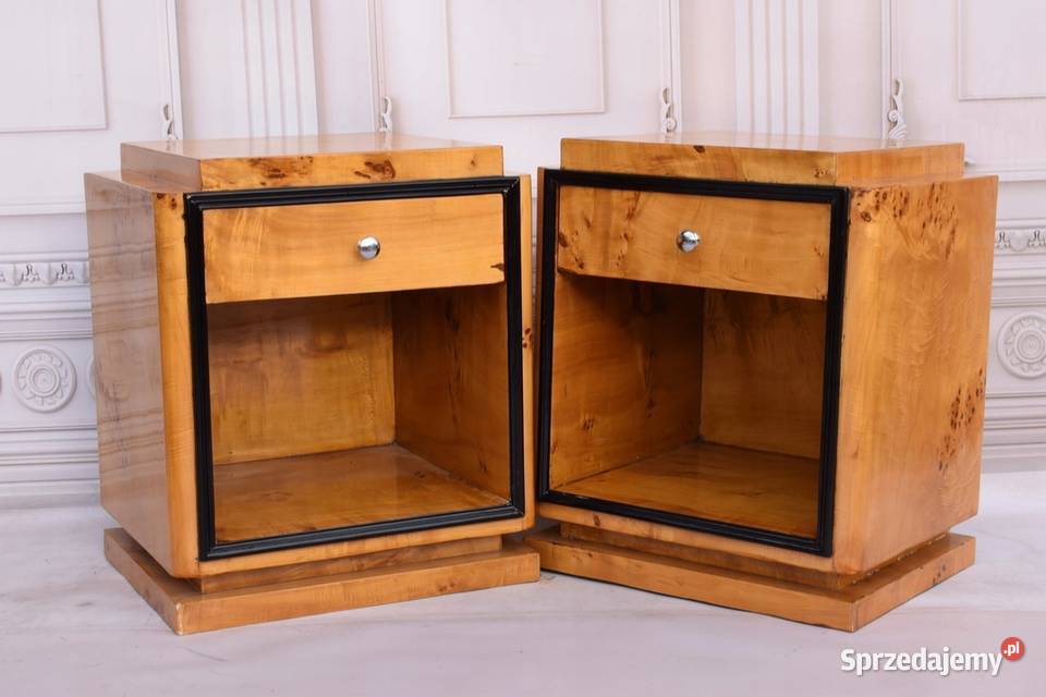 Dwa Nakastliki Stoliki Szafki Nocne Art Deco Kraków