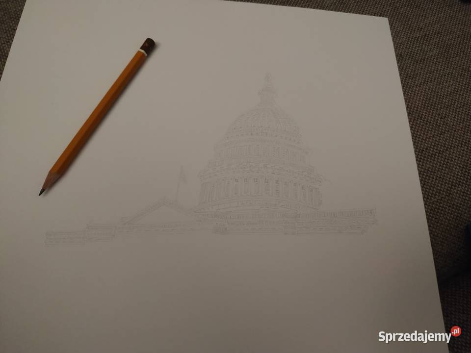 Rysunek Kapitol USA cienkopis blok t A3 250 gm2 Warszawa