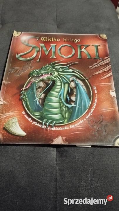 wielka księga smoki w środku plakietki