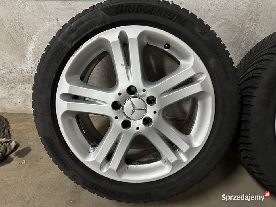 Mercedes W211 oryginalne alufelgi 17 nowe opony małopolskie Narama sprzedam