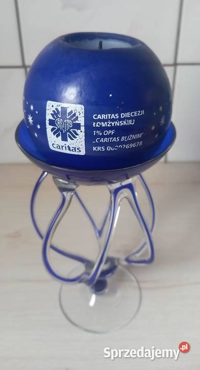 Szklana meduza Szkło artystyczne Józefina Krosno Porcelana i szkło Porcelana i szkło mazowieckie Małkinia Górna