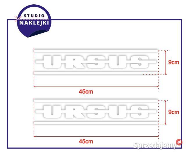 Naklejki URSUS 45x9 Traktor Ciągnik Rolniczy