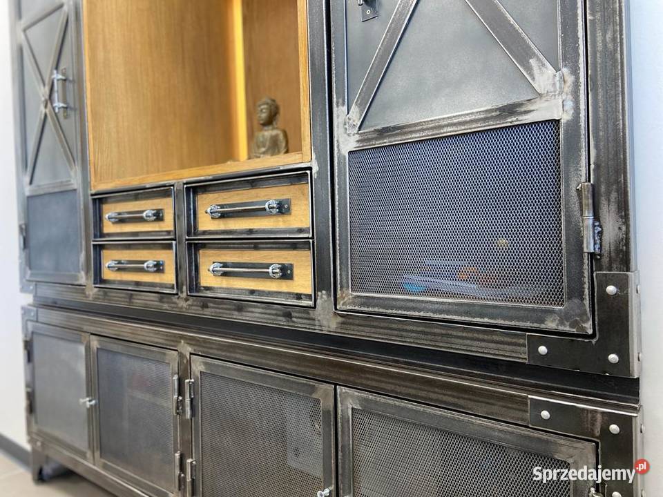 Wielka szafa wnękowa industrialnaSzafa loft Warszawa