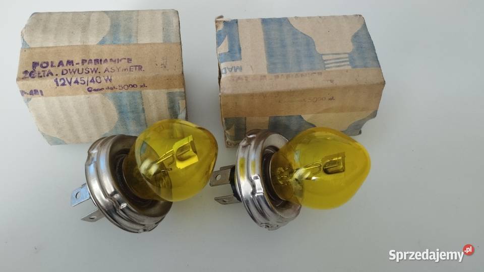 NOWE ŻÓŁTE ŻARÓWKI R2 12V 4540W ORYG PRL POLAM Świdnica