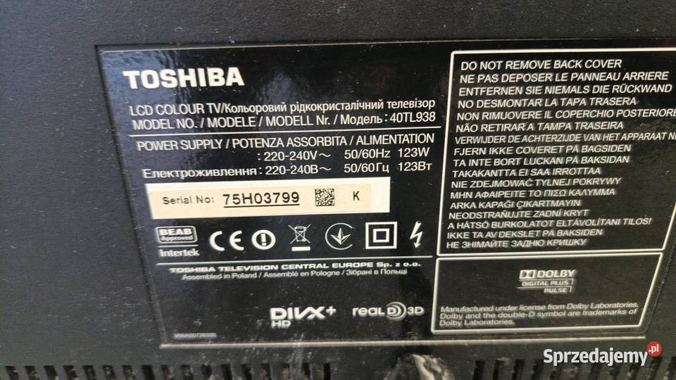 Telewizor LED TOSHIBA 40 sprzedam