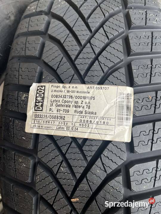 Opony nowe Falken Eurowinter 21565 R17 103 V XL Kleszczewo sprzedam