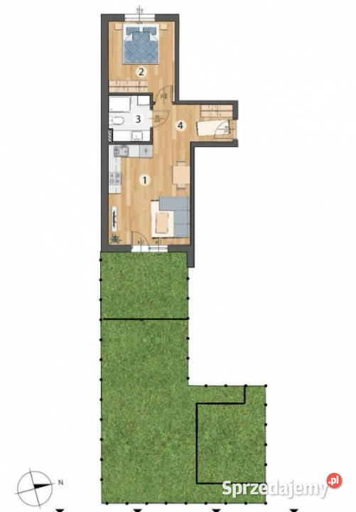 Mieszkanie ze słonecznym ogrodem klimatyzacja