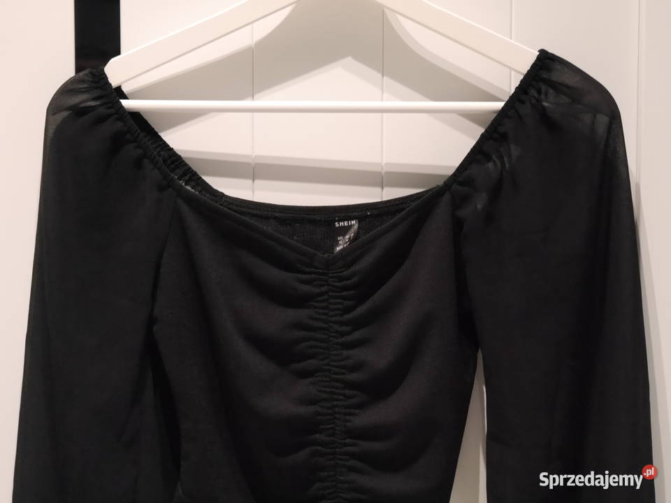 Shein fajna krótka bluzka wiązanie 34 XS Inny materiał dolnośląskie
