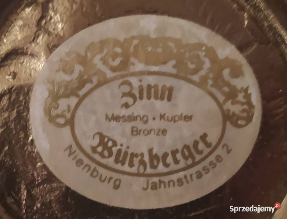 Patera z masywnego mosiądzu Gdańsk