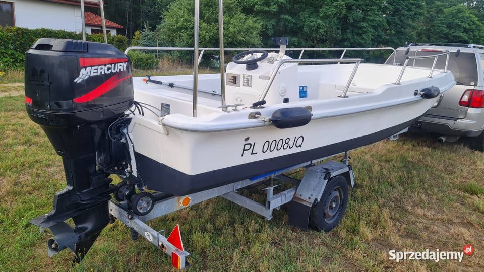 Łódź motorowa Mercury 90 przyczepka Gajówka-Kolonia
