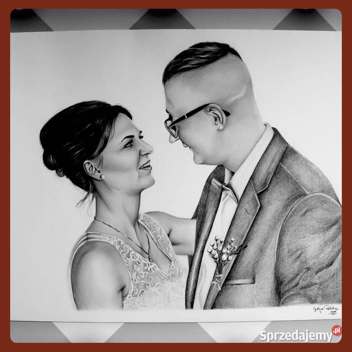 Portret ze zdjęcia na zamówienie Antyki, Sztuka, Kolekcje Gdańsk