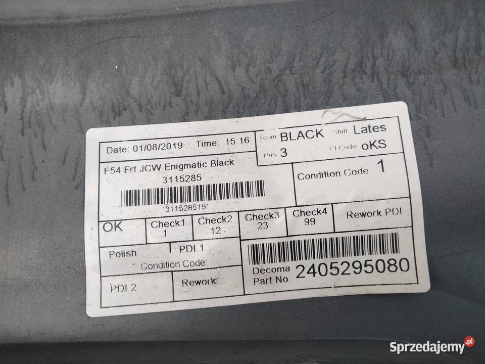 MINI CLUBMAN JCW F54 zderzak przedni przód PDC Dęblin