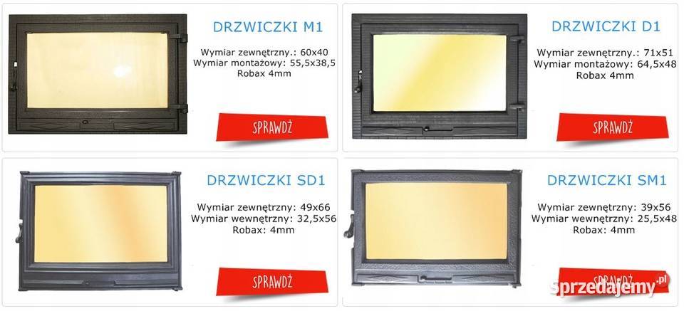 Drzwiczki żeliwne do kominka G1 DRZWI KOMINKOWE Skawina sprzedam