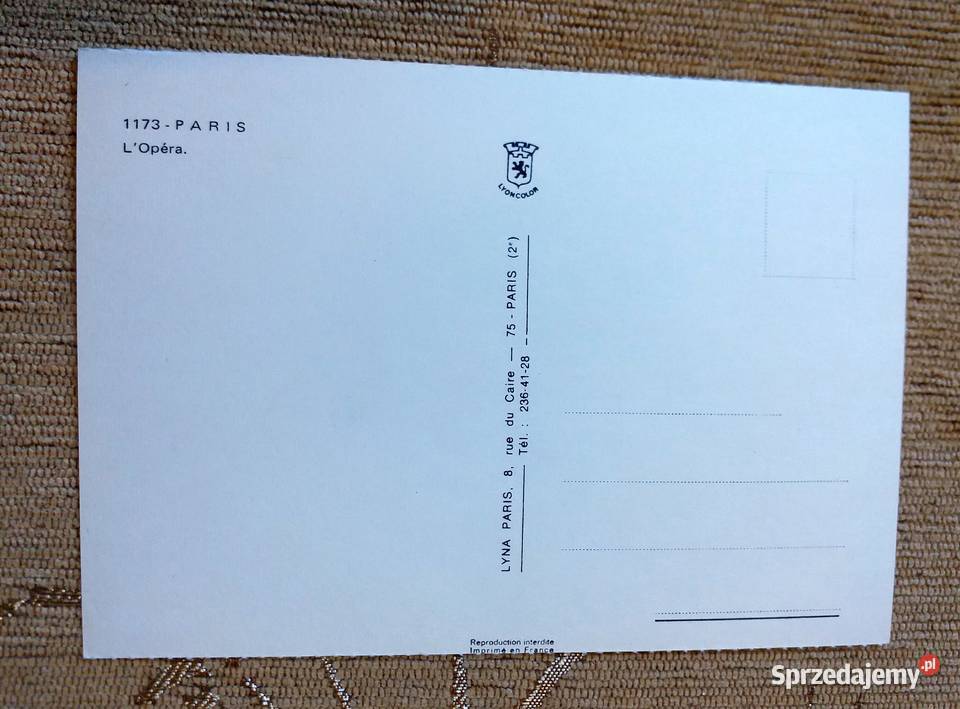 GMACH OPERY Z PRZYLEGŁYM PLACEM W PARYŻU Piszczac