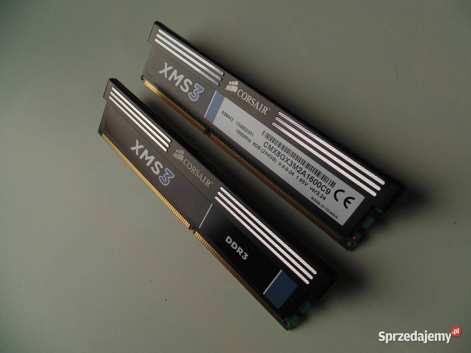 Pamięć RRAM Corsair XMS3 8GB DDR3 1600MHz C9 Warszawa