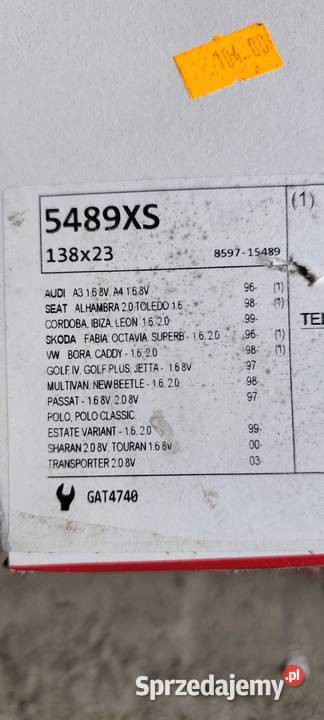 Nowy pasek alternatora audi seat skoda VW Golf pomorskie Pelplin