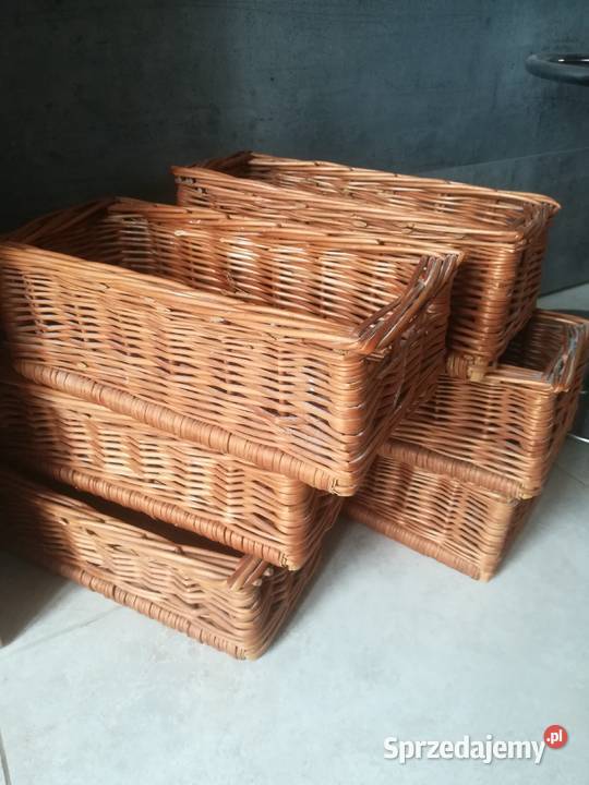 Koszyki pojemniki wiklinowe 14x11x30 dolnośląskie Kąty Wrocławskie