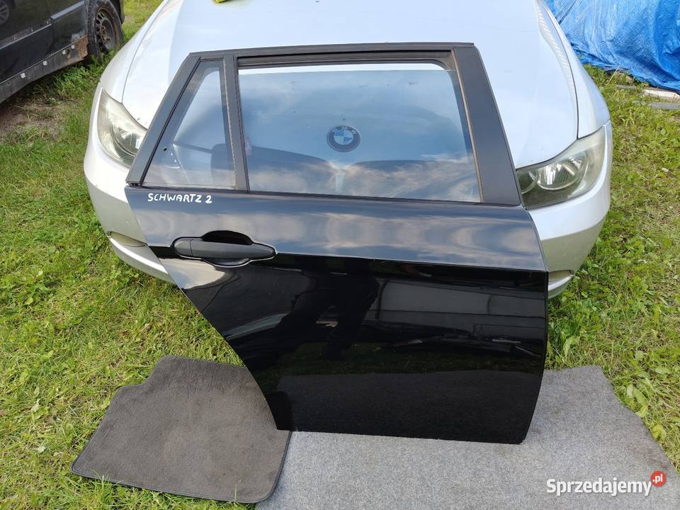 Bmw e91 drzwi tylne prawe czarne schwarz2 łódzkie Aleksandrów Łódzki