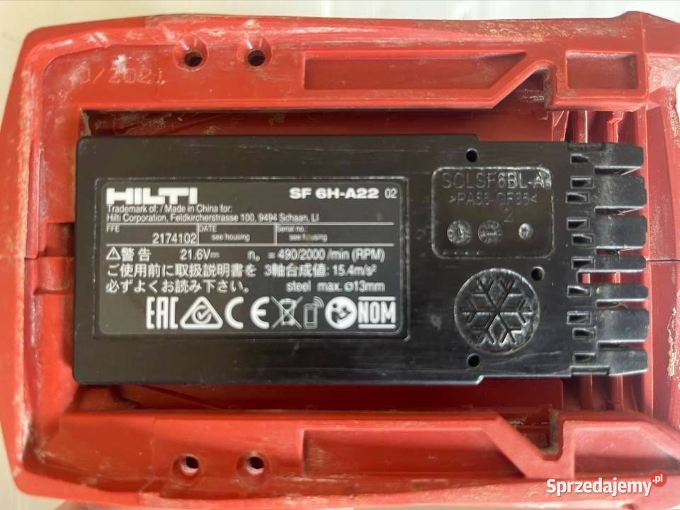 Wiertarko wkrętarka z udarem Hilti SF 6A22 Janów