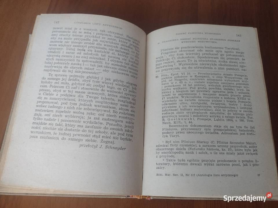 Antologia listu antycznego Jerzy Schnayder Gdańsk sprzedam