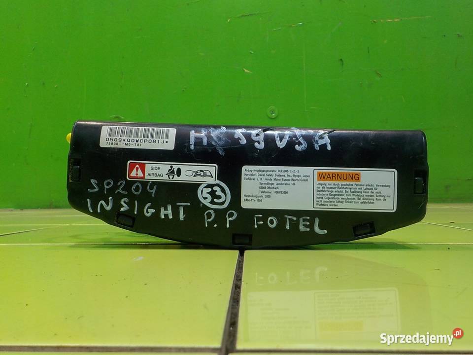 HONDA INSIGHT II 09r HB 5D airbag poduszka Suków sprzedam
