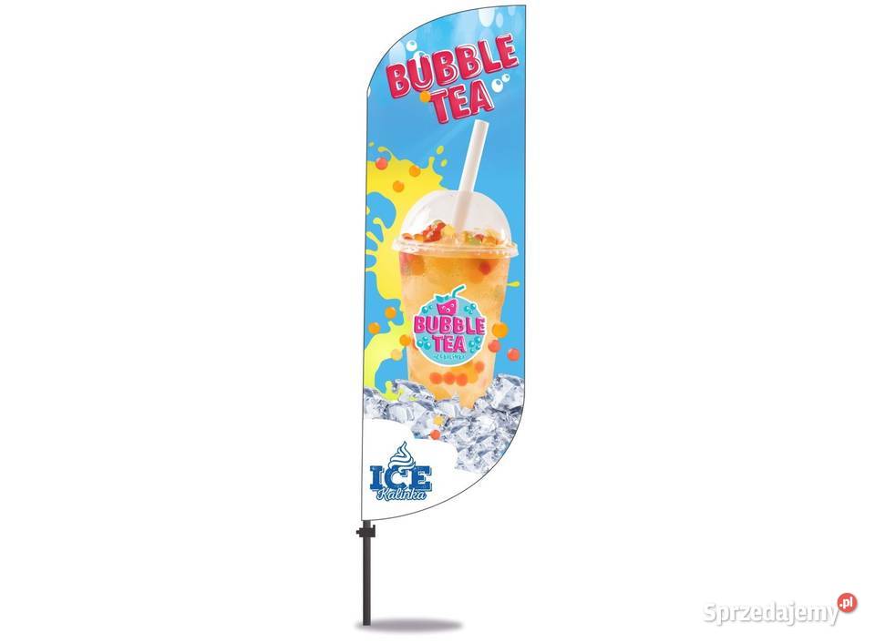 Flaga na maszcie BUBBLE TEA 290 reklama do Sandomierz