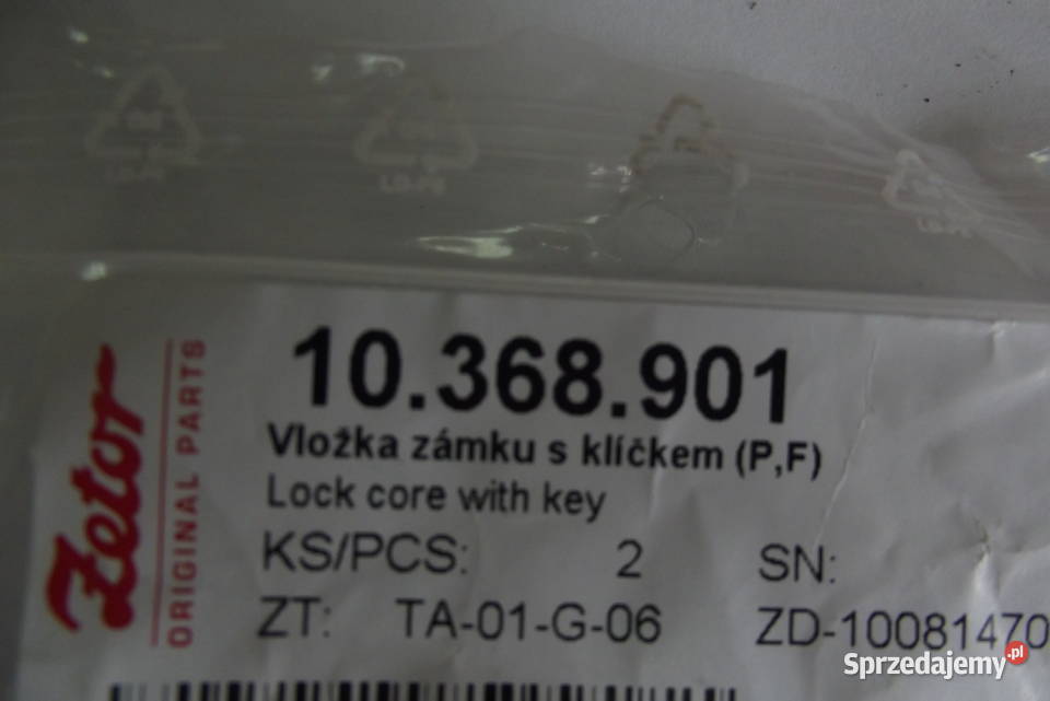 Wkładka zamka z kluczykiem Zetor ForterraProxima Zetor lubelskie Parczew sprzedam
