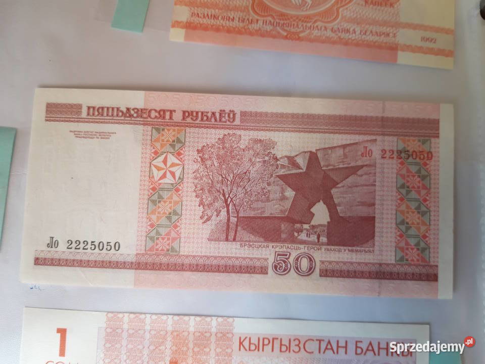 Banknot kolekcjonerski Kirgistan Białoruś Ruda Śląska sprzedam
