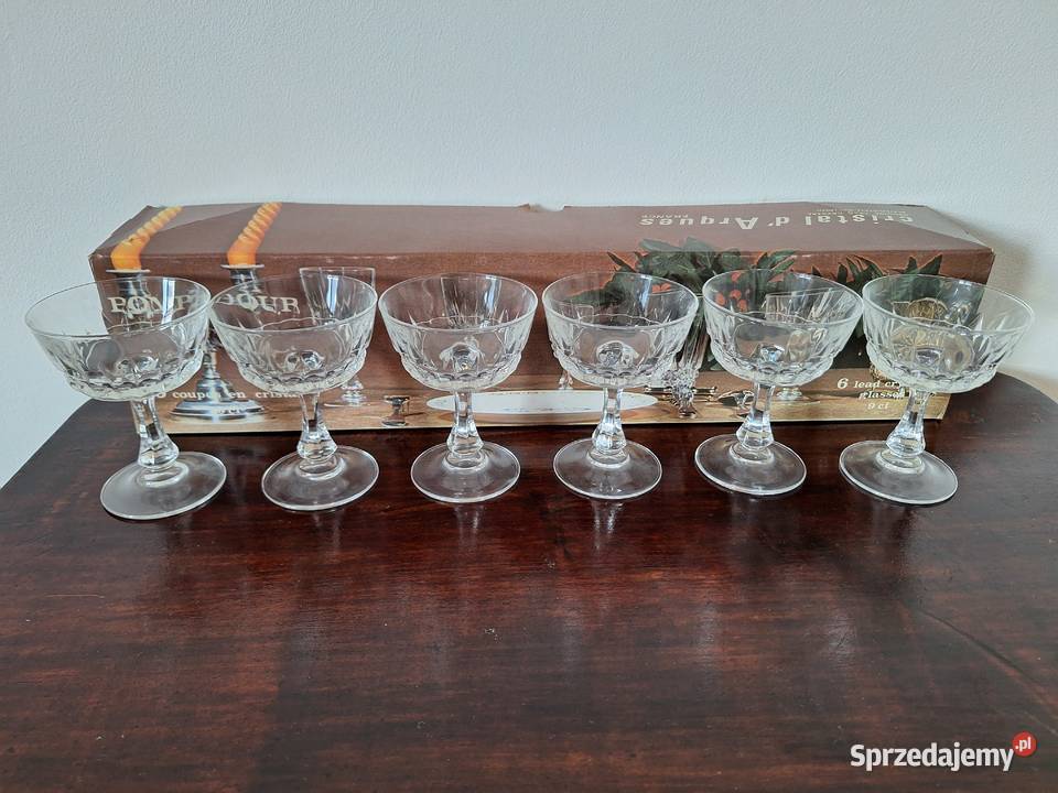 Cristal DArques France Pompadour zestaw 6 Gdańsk