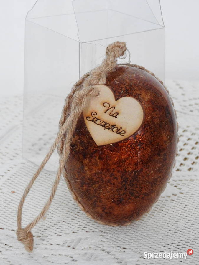 Jajko plastikowe imitacja bursztynu handmade Bytom