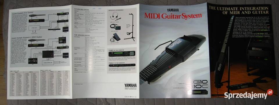 Yamaha G10 MIDI Guitar System broszura Instrumenty klawiszowe i MIDI